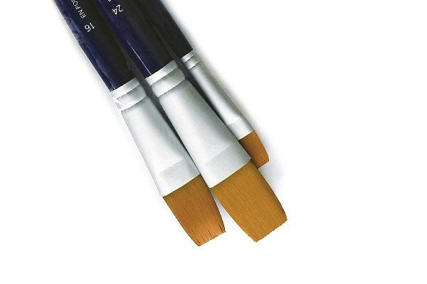 Brush set synthetic flat no. 8/16/24 short handle